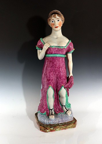 British Pottery Massive Staffordshire Pearlware Pottery Figure of Venus, 1810 $8,500