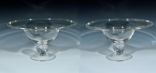 Inventory: American Glass Mid-century Glass Footed Compotes, Circa later/mid 20th Century $750