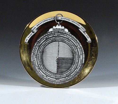 Inventory: Piero Fornasetti Piero Fornasetti Porcelain Astrolabe Plate, #12 in series, 1960's-mid 1970's $425