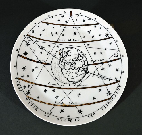 Piero Fornasetti Vintage Piero Fornasetti Porcelain Astronomici Plate, #7, 1955 $550