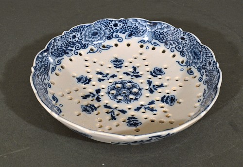 Inventory:  Dutch Delft, Dutch Delft Blue & White Cress Dish, Tichelaar, Makkum, 1890, $550