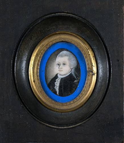 Portrait Miniature American Portrait Miniature of a Man, Attributed to Robert Fulton SOLD •