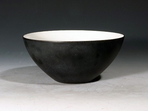 Inventory:  Mid-century Modern, Modernist Krenit Black & White Enamel Small Bowl by Herbert Krenchel for Torben Ã˜rskov & Co., 1950s-early 60s, $125