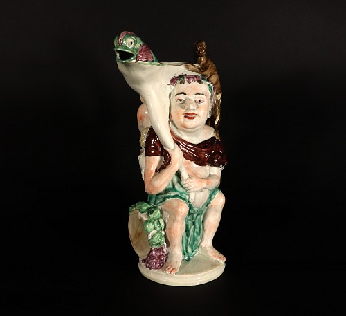 British Pottery English Staffordshire Pottery Large Bacchus Jug, 1800 $1,850