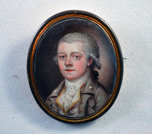 Inventory:  Portrait Miniature, American Portrait Miniature of a Gentleman, Circa 1790, $850