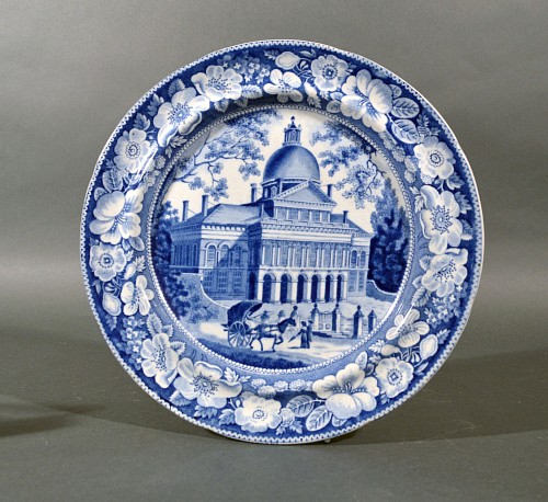 Inventory:  Staffordshire, Boston State House Staffordshire Pottery Plate, 1825, $250