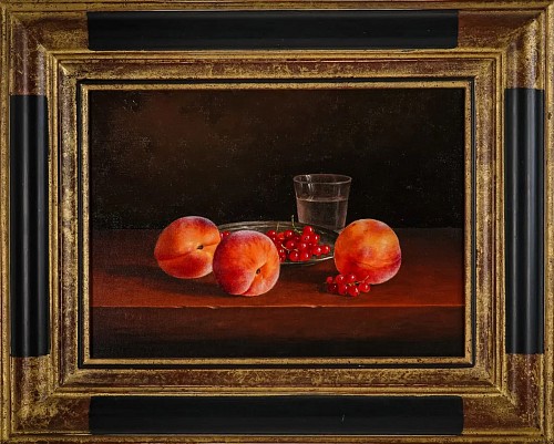 Jean Marie Daneis Still Life Painting by Jean Marie Daneis, Peches et Groseilles $1,450