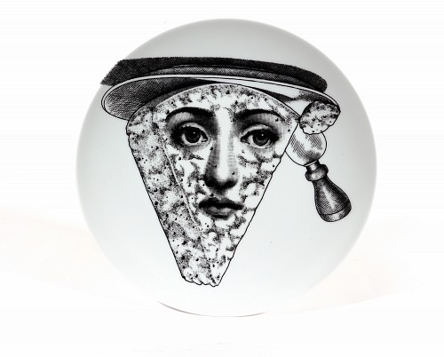 Inventory:  Piero Fornasetti, Vintage Fornasetti Porcelain Themes & Variation Plate, #319, 20th Century, $785