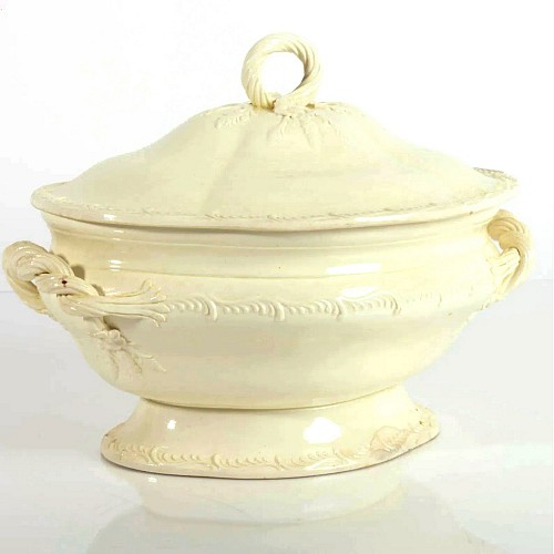 Creamware Pottery English Creamware Soup Tureen and Cover, Leeds, Yorkshire, 1780-85 $3,500