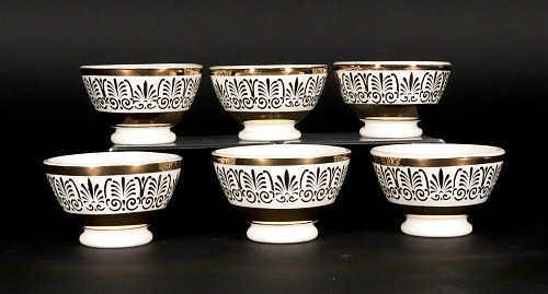 Piero Fornasetti Piero Fornasetti Complete Set of Six Appetizer Bowls with Anthemion Decoration, 1960 $1,250