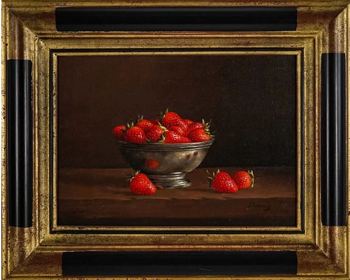 Jean Marie Daneis Still Life Painting by Jean Marie Daneis, Les Fraises, The Strawberries $1,450