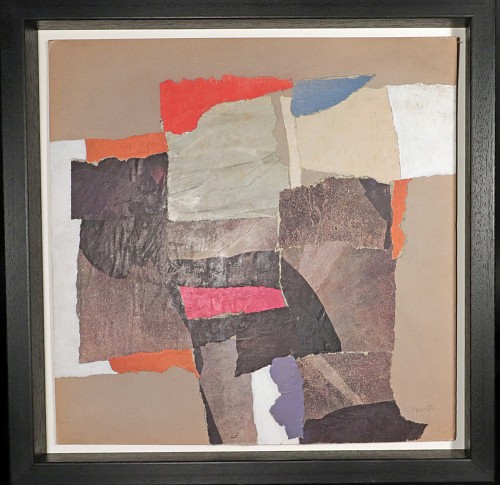 Robert J. Wirth Collage Painting, Titled "Collage", 1986