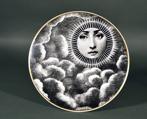Inventory:  Piero Fornasetti, Rosenthal Piero Fornasetti Porcelain Plate, Themes and Variations, The Sun, Motiv 18, 1980s, $785