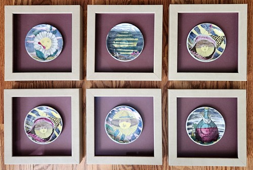 Inventory:  Piero Fornasetti, Piero Fornasetti Framed Set of Coasters of the Months, "12 Mesi, 12 Soli" design, Early 1960s, $3,750