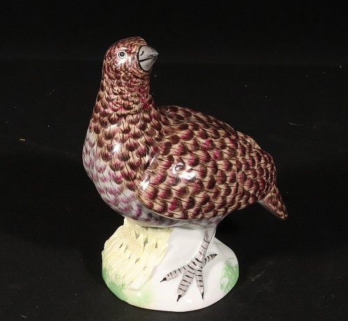 Edme Samson et Cie, Paris, French Porcelain Model of a Partridge after The Meissen, Edme Samson et Cie, Paris, 1900-25 SOLD •