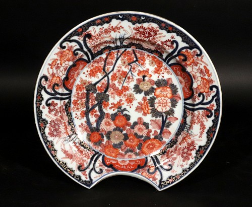 Inventory:  Japanese Porcelain, 18th Century Japanese Porcelain Imari Barber's Bowl, 18th Century, $2,250
