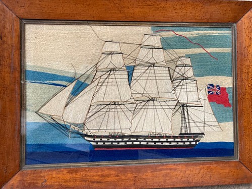 Inventory:  Sailor's Woolwork, British Sailor's Woolwork of Second Rate Royal Navy Ship, 1870, $8,000