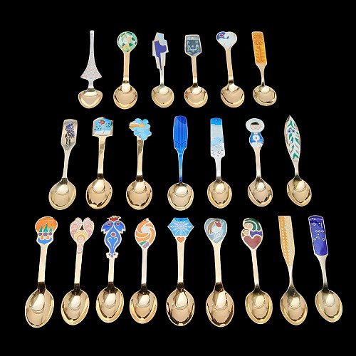 Michelsen Collection of Anton Michelsen Christmas Spoons, 1960-1981