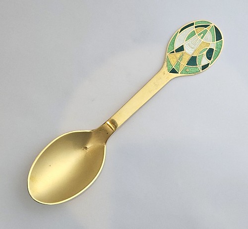 Inventory:  Michelsen, Anton Michelsen Sterling Silver Gilt Christmas Spoon for 1980 Designed by Egill Jacobsen, 1980, $135