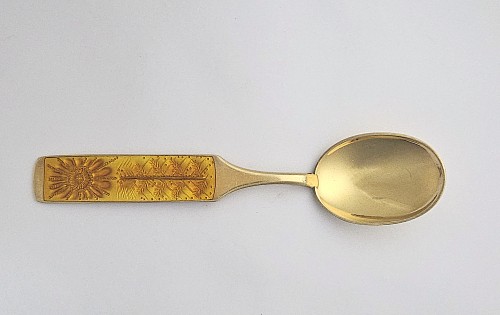 Inventory:  Michelsen, Anton Michelsen Sterling Suilver Gilt Christmas Spoon- 1967, designed by Paul RenÃ© Gauguin, 1967, SOLD •