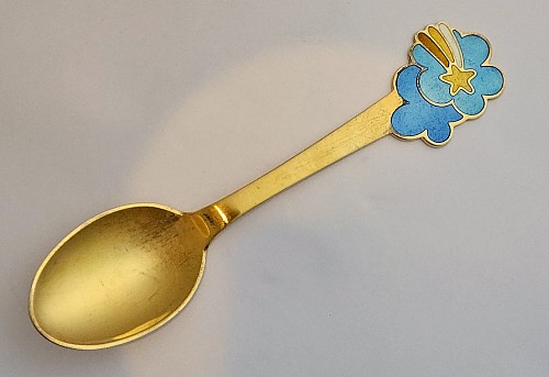 Inventory:  Michelsen, Anton Michelsen Sterling Silver Gilt Christmas Spoon for 1975, Per Arnoldi Designer, 1975, $135