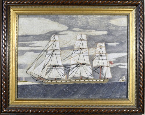 Sailor's Woolwork Sailor's Woolwork (woolie) of a Royal Navy Frigate, 1870 SOLD •