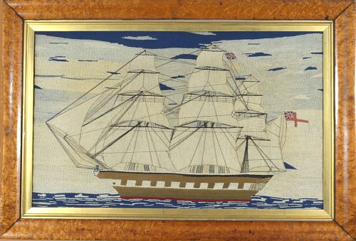 Sailor's Woolwork Sailor's Woolwork (woolie) of a Royal Navy Ship, 1870 SOLD •