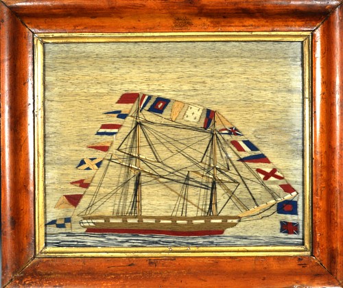 Inventory:  Sailor's Woolwork, English Sailor's Woolwork or Woolie, 1865-75, SOLD •