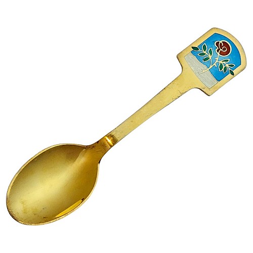 Inventory:  Michelsen, Anton Michelsen Gilded Sterling Silver Gilt Christmas Spoon, Designed by the artist Poul Hanmann, 1977, $135