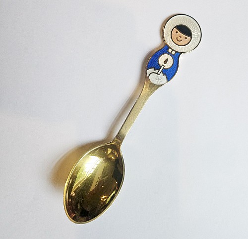 Inventory:  Michelsen, Anton Michelsen Sterling Silver Christmas Spoon for 1969 designed by Ib Antoni, 1969, $135