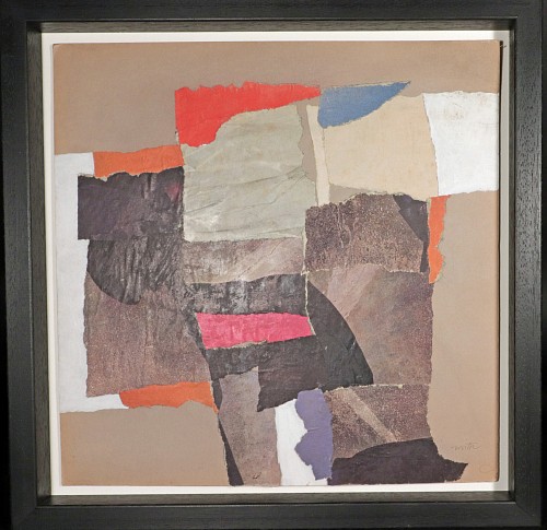 Inventory: Robert J. Wirth Collage Painting, Titled "Collage", 1986, $990
