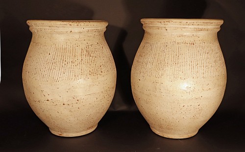Vintage Vintage American Pottery Pair of Terracotta Vases, Late 20th Cenury $1,250