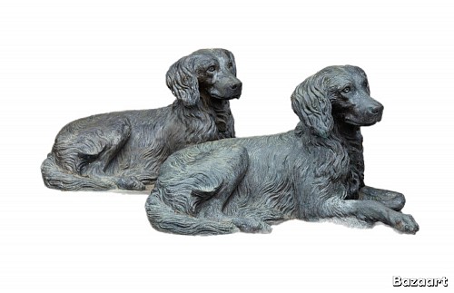 Victor Heinrich Seifert Victor Heinrich Seifert (1870-1953) Irish Setter Zinc Garden Sculptures