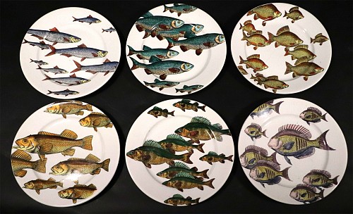 Piero Fornasetti A Sea of Imagination: Piero Fornasettiâ€™s Iconic Pesci Plates, 1950s $3,000