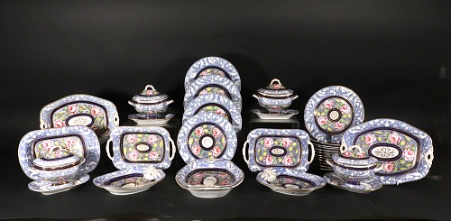 British Porcelain English New Hall Porcelain Part Service, Pattern 1707, Twenty-nine pieces, 1825 $9,000