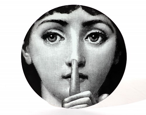 Piero Fornasetti Fornasetti Themes & Variations Plate #334, Atelier Fornasetti. The Quiet, 2000-2010 SOLD &bull;