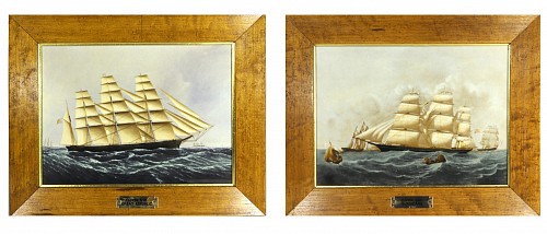 Inventory:  Wedgwood Porcelain, Wedgwood Porcelain Plaques of Ships- The Clipper Ship, Great Republic & Clipper Ship Hurricane, 1976 - 1981, $3,000