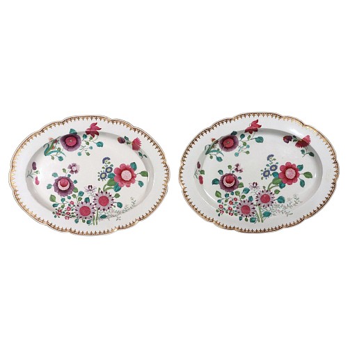 Barr, Flight & Barr Factory Porcelain Barr, Flight & Barr Worcester Porcelain Serving Dishes, Famille Rose Taste, 1810 $5,000