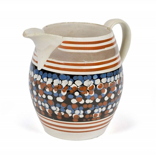 Inventory:  Mocha, Mocha Pottery Polka Dot Pattern Jug, 1800-20