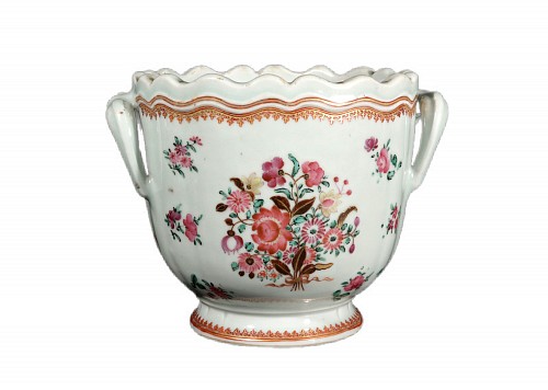 Inventory:  Chinese Export Porcelain, Chinese Export Porcelain Famille Rose Wine Cooler, 1765, $3,500