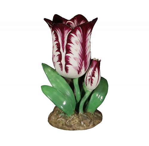 British Porcelain English Staffordshire Porcelain Large Puce Tulip Vase, 1840 $3,000