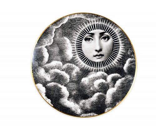 Piero Fornasetti Rosenthal Porcelain Themes & Variations Plate For Piero Fornasetti, The Sun, Motiv 18, 1980s $795