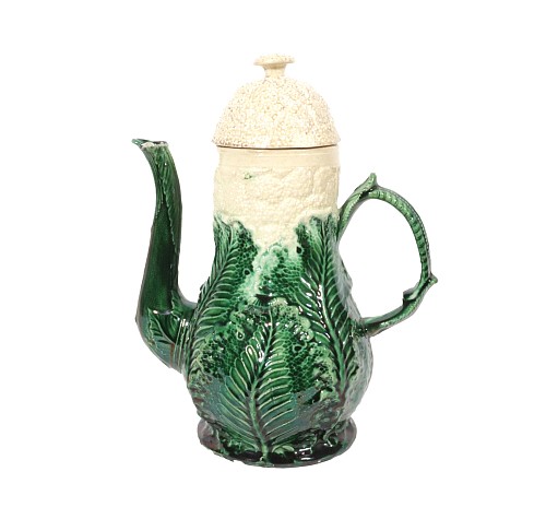 Creamware Pottery English Creamware Pottery Cauliflower Coffee Pot and Cover, 1765 $2,250