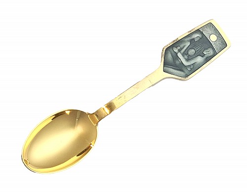 Inventory:  Michelsen, Anton Michelsen Christmas Spoon for 1973 Designed by the artist and graphic designer Ib Spang Olsen, 1973, $135