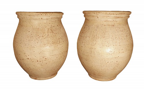 Vintage Vintage American Pottery Pair of Terracotta Vases, Late 20th Cenury $1,250