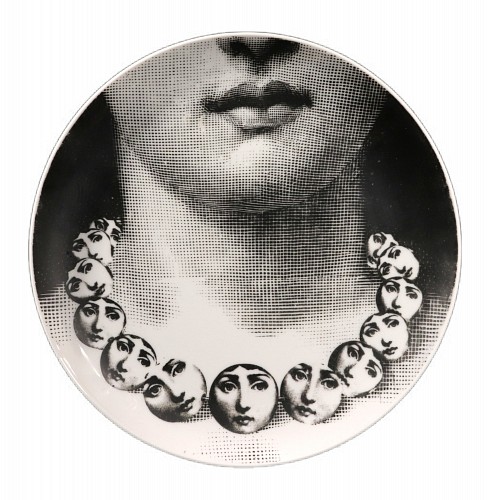 Piero Fornasetti Piero Fornasetti Porcelain Themes & Variation Plate, Number 107, 1960s-70s $750