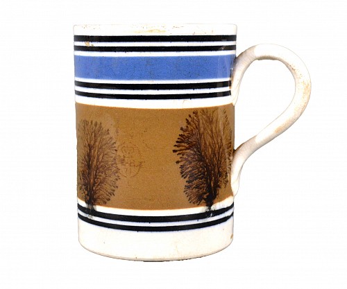 Inventory:  Mocha, Mocha Pottery Large Pealware Mug, 20th Century, $500