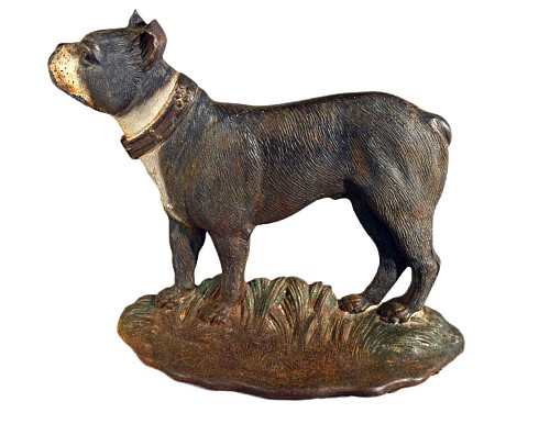 Bradley & Hubbard American Cast Iron Boston Terrier Door Stop, Bradley & Hubbard, Circa 1925 $950
