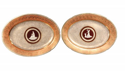 Coalport Factory Regency Period Coalport Porcelain Neo-classical Dishes, 1800-1810 $2,500