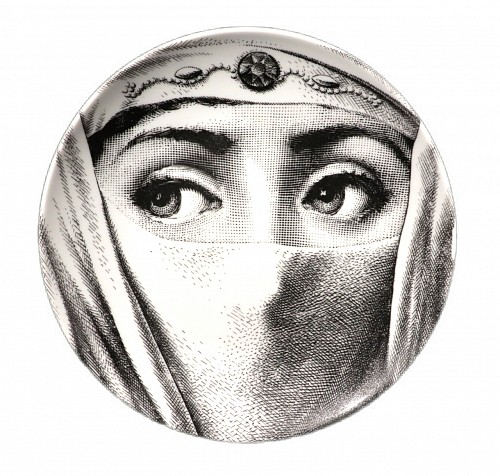 Inventory:  Fornasetti Atalier, Fornasetti Porcelain Themes & Variation Plate Pattern Number 84, 1980s, SOLD &bull;